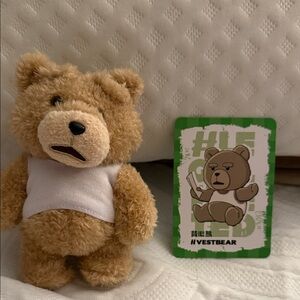 PopMart Ted 2 Plush Pendant (Vest Bear)